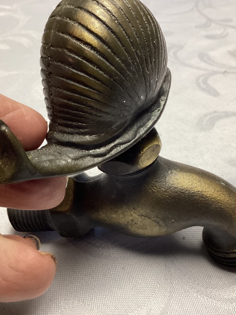 Vintage Brass SNAIL. Garden Lawn Faucet Spigot Tap & 1” Hose Bronze - Picture 3 of 8